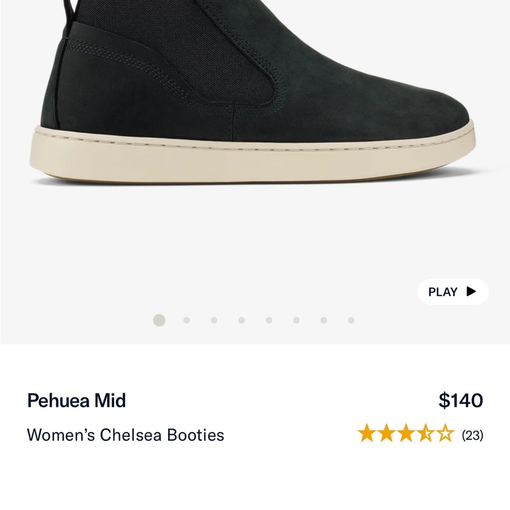 OluKai Pehuea Mid Black Chelsea Booties